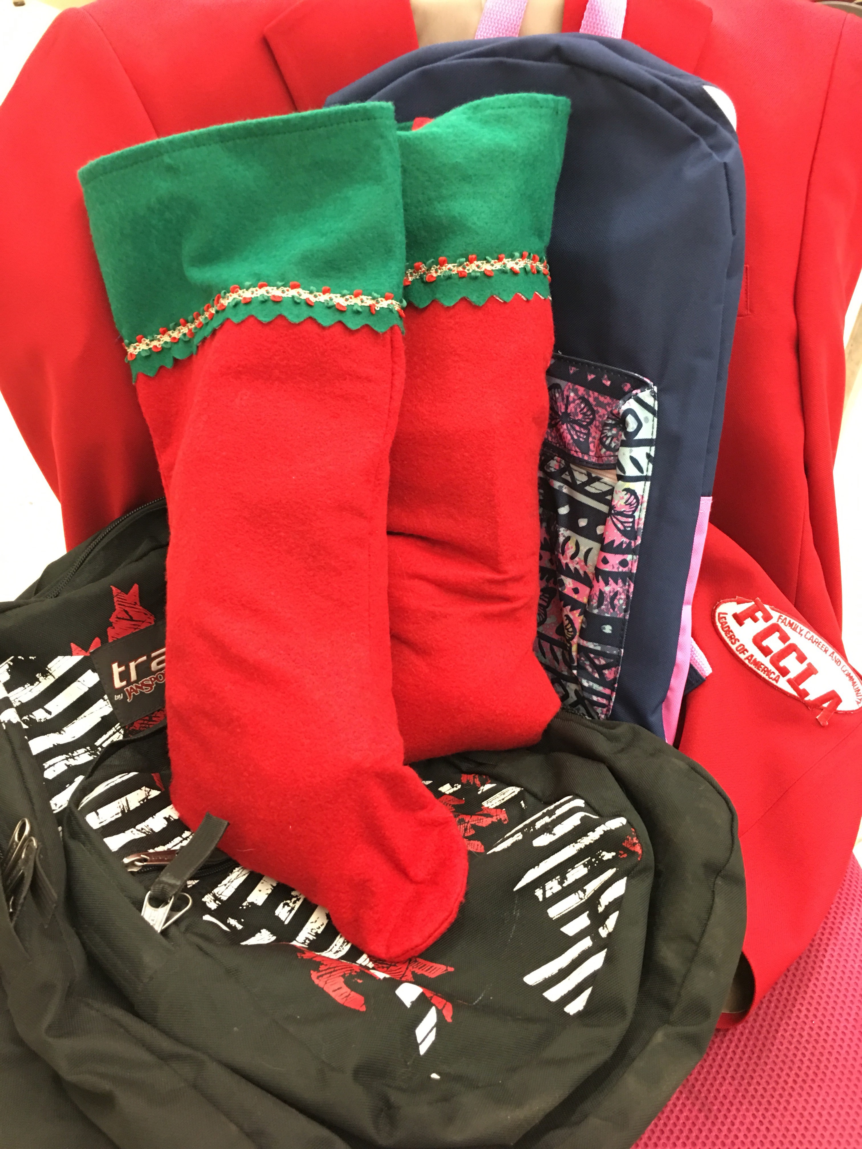 Items collected by CBNA FCCLA to help the community during this holiday season.